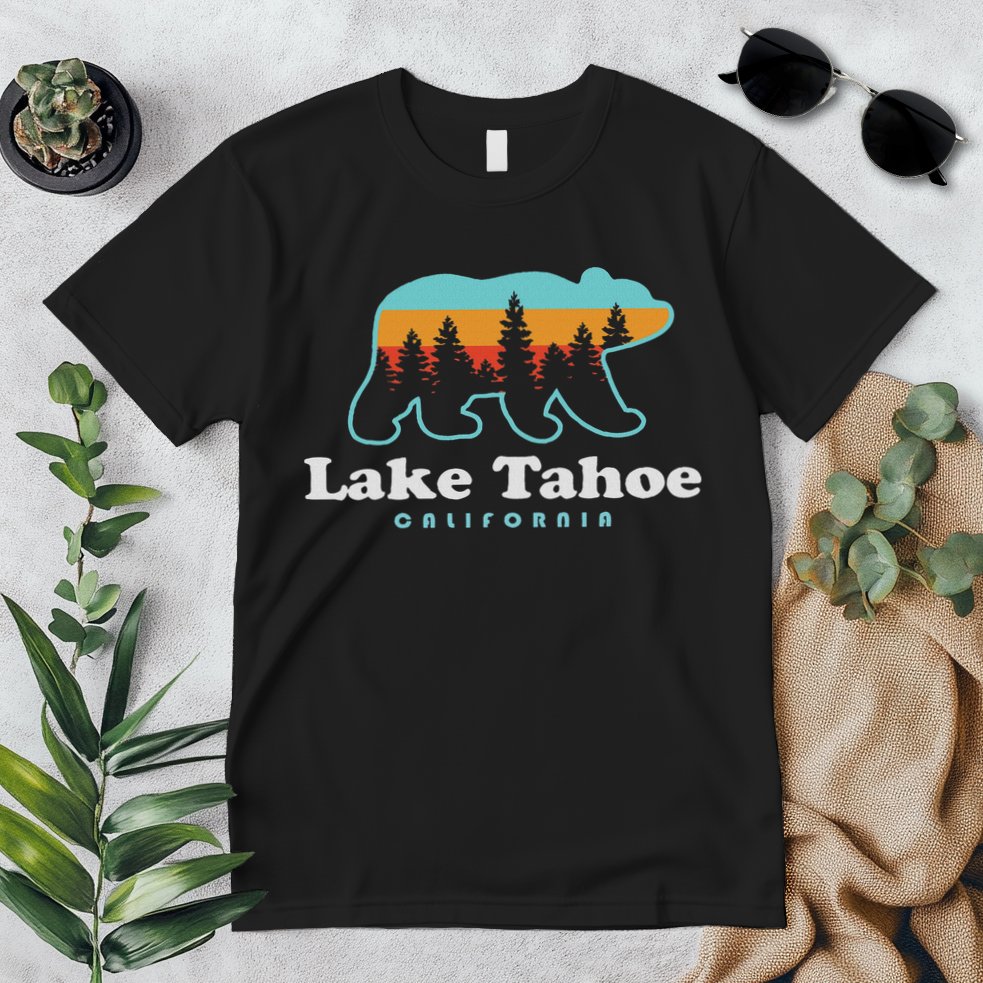 Lake Tahoe California Bear Mountains Hiking Premium T-Shirt