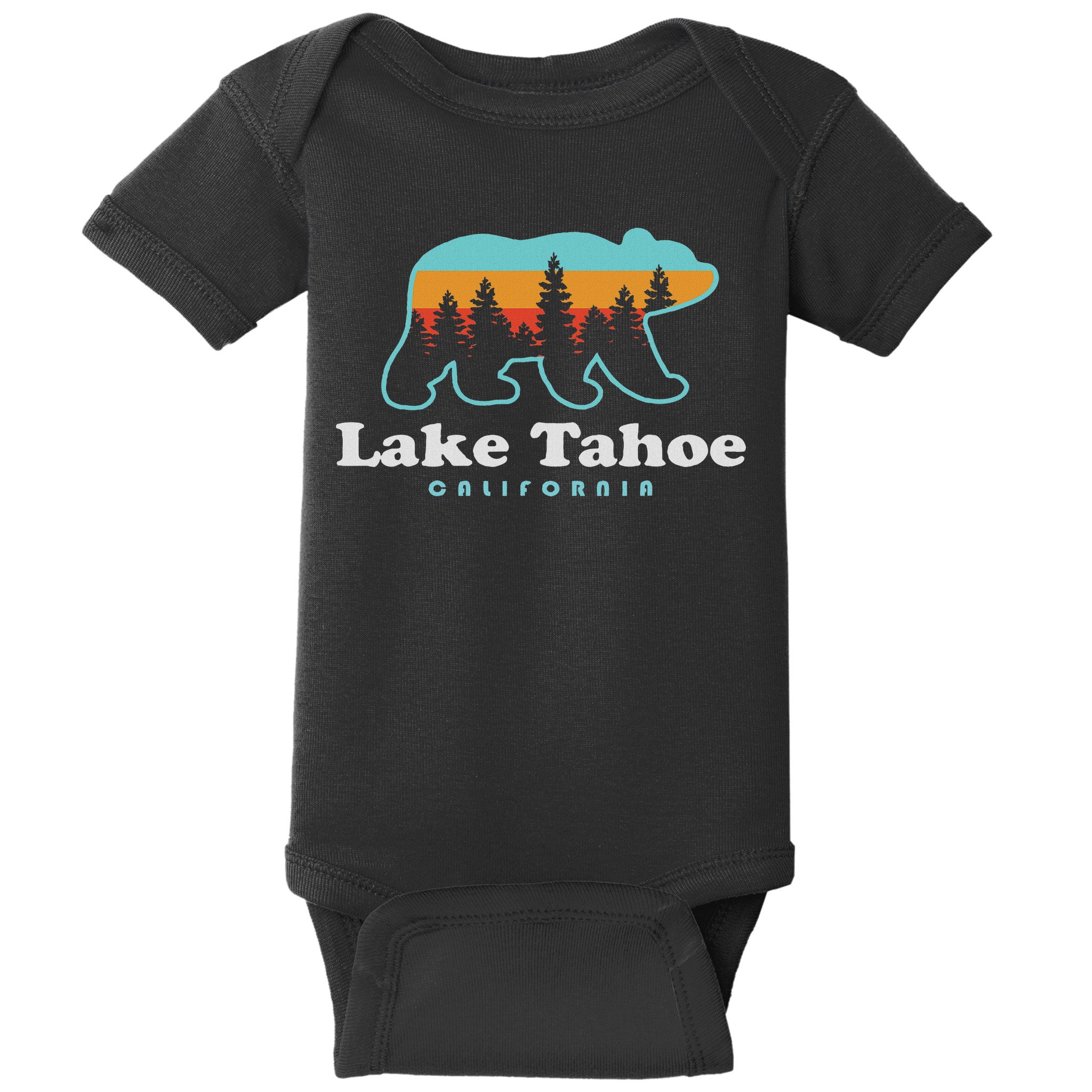 Lake Tahoe California Bear Mountains Hiking Baby Bodysuit