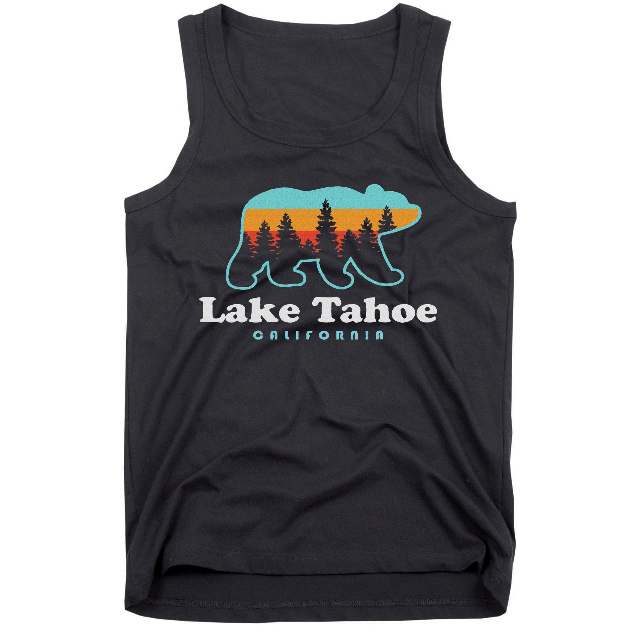 Lake Tahoe California Bear Mountains Hiking Tank Top