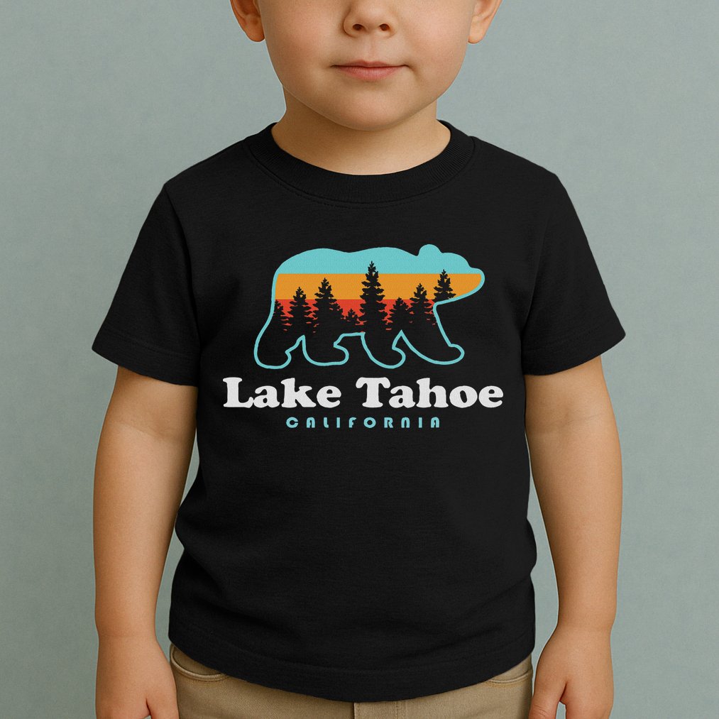 Lake Tahoe California Bear Mountains Hiking Toddler T-Shirt