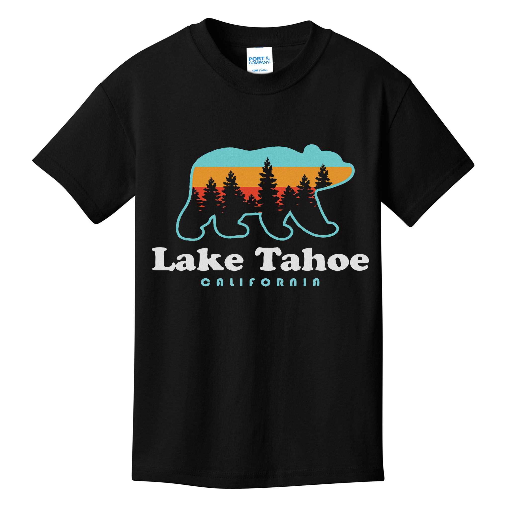 Lake Tahoe California Bear Mountains Hiking Kids T-Shirt