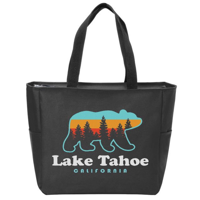 Lake Tahoe California Bear Mountains Hiking Zip Tote Bag