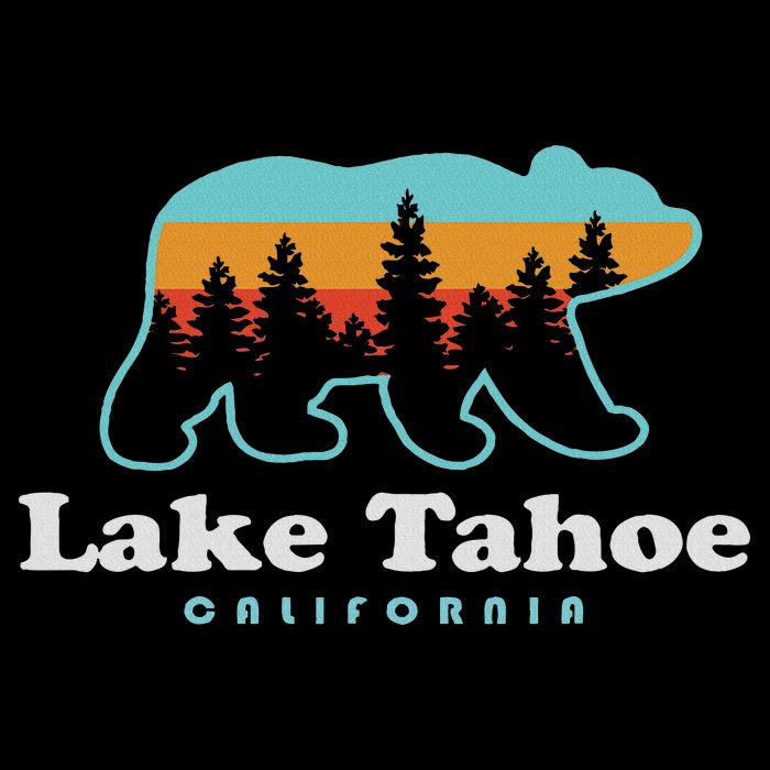 Lake Tahoe California Bear Mountains Hiking Zip Tote Bag