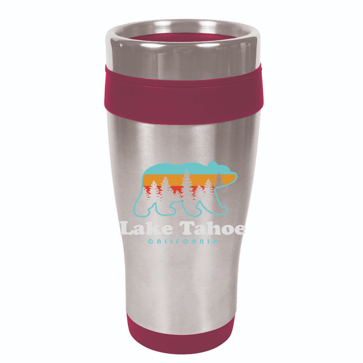 Lake Tahoe California Bear Mountains Hiking Vector Backpack