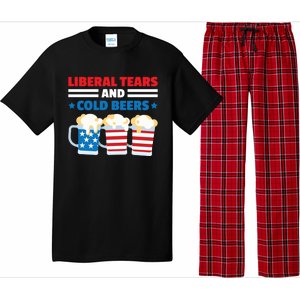 Liberal Tears Cold Beers 2020 Election Trump Republican Gift Funny Gift Pajama Set