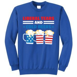 Liberal Tears Cold Beers 2020 Election Trump Republican Gift Funny Gift Sweatshirt