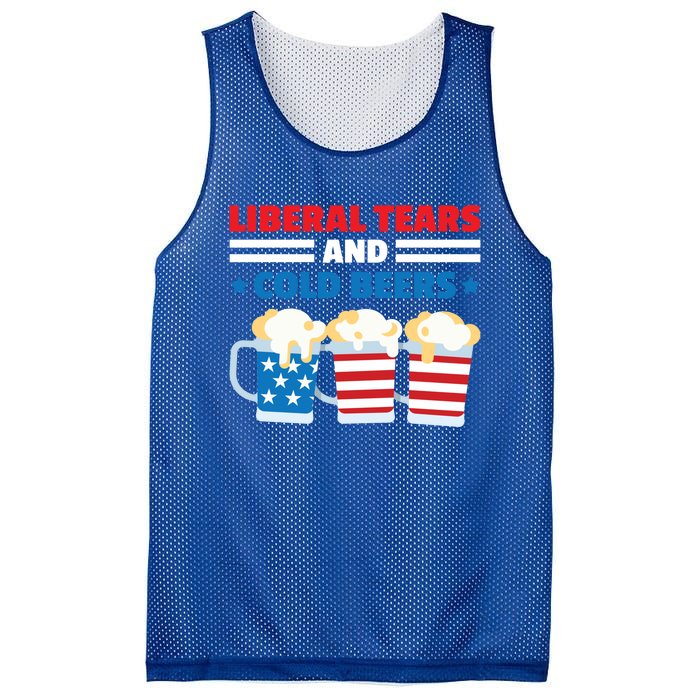 Liberal Tears Cold Beers 2020 Election Trump Republican Gift Funny Gift Mesh Reversible Basketball Jersey Tank