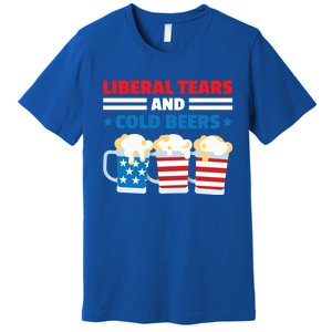 Liberal Tears Cold Beers 2020 Election Trump Republican Gift Funny Gift Premium T-Shirt