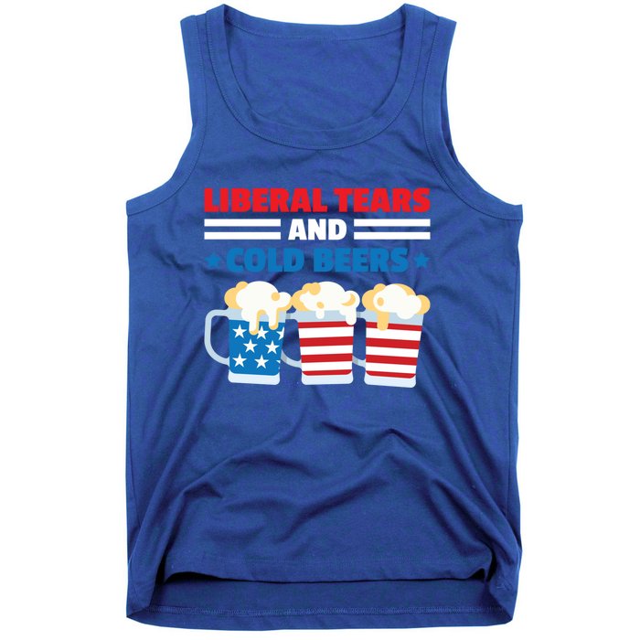 Liberal Tears Cold Beers 2020 Election Trump Republican Gift Funny Gift Tank Top