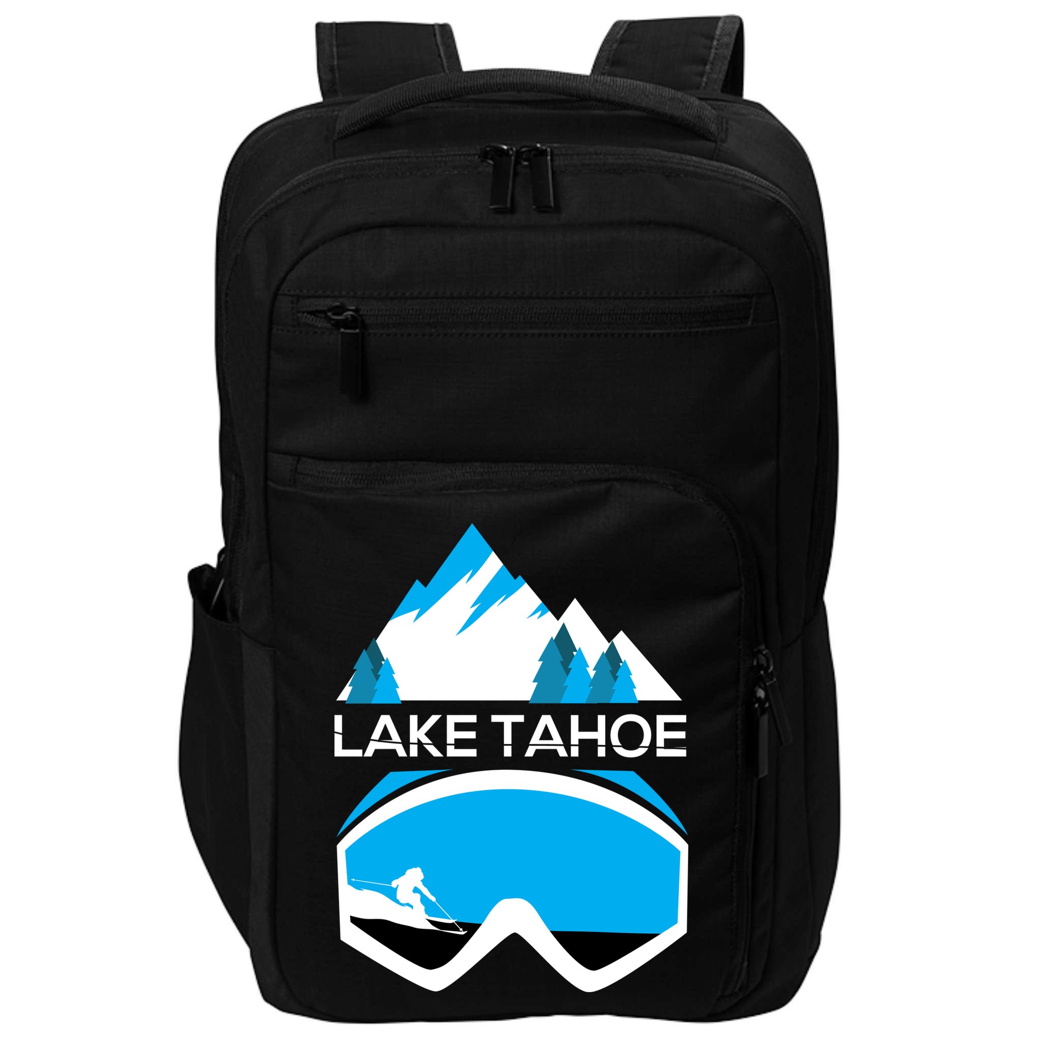 Lake Tahoe California Gift Ski Goggles Skiing Gift Clothes Impact Tech Backpack