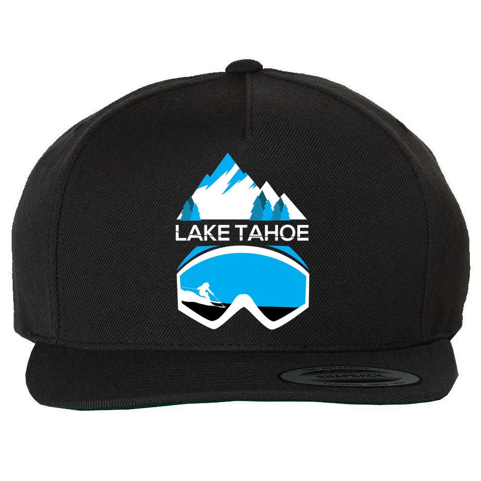 Lake Tahoe California Gift Ski Goggles Skiing Gift Clothes Wool Snapback Cap