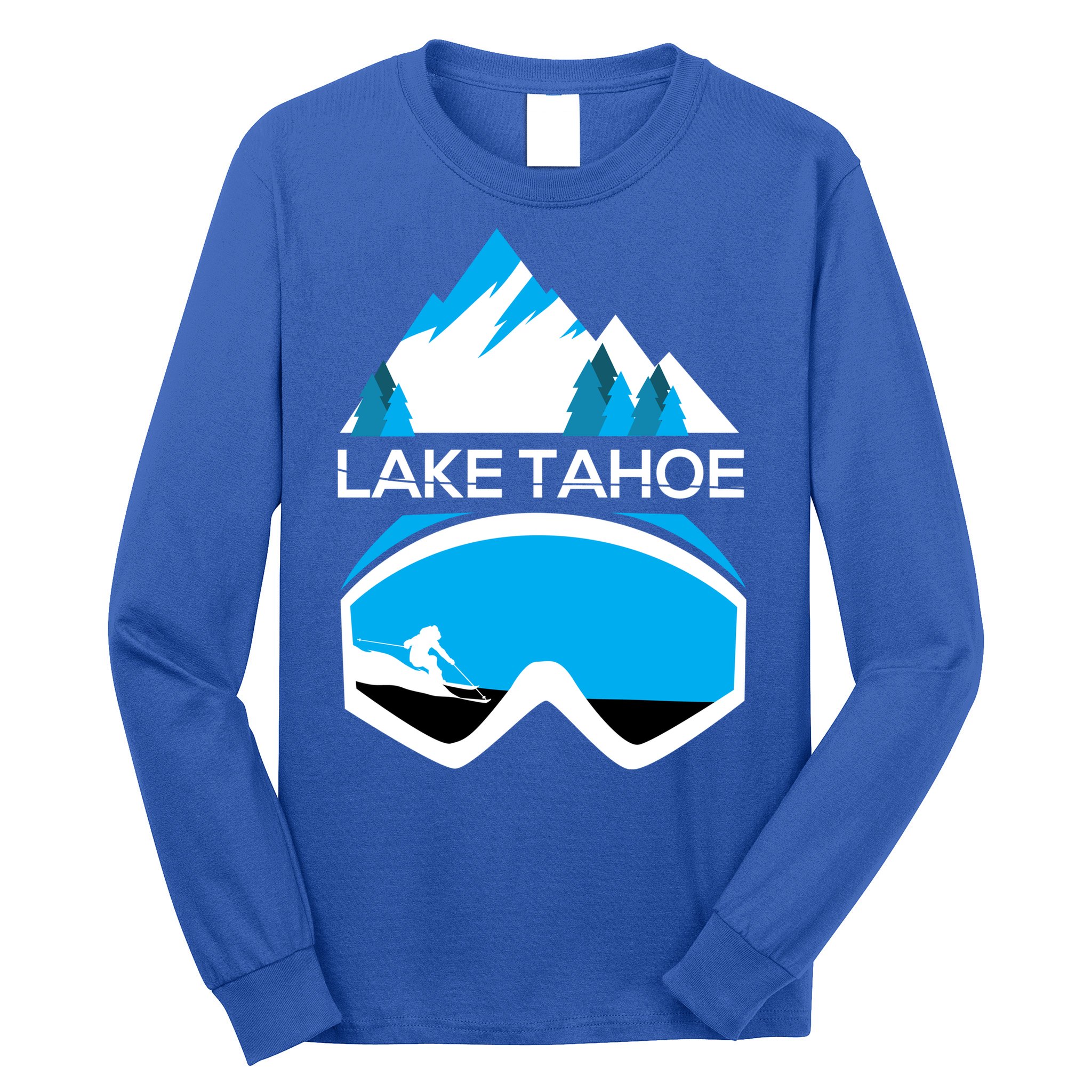 Lake Tahoe California Gift Ski Goggles Skiing Gift Clothes Long Sleeve Shirt