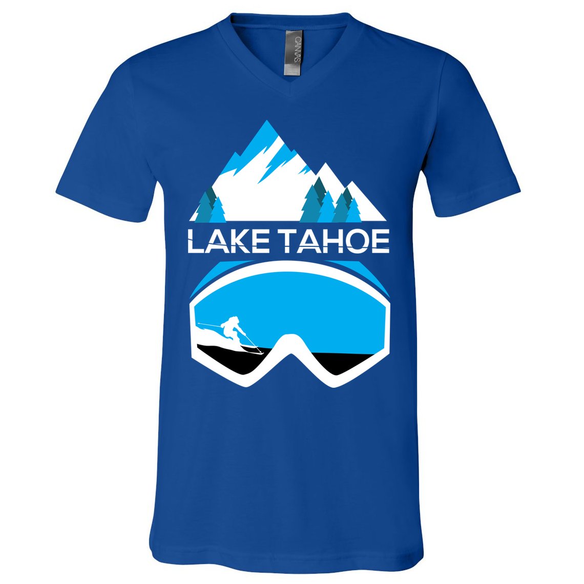 Lake Tahoe California Gift Ski Goggles Skiing Gift Clothes V-Neck T-Shirt