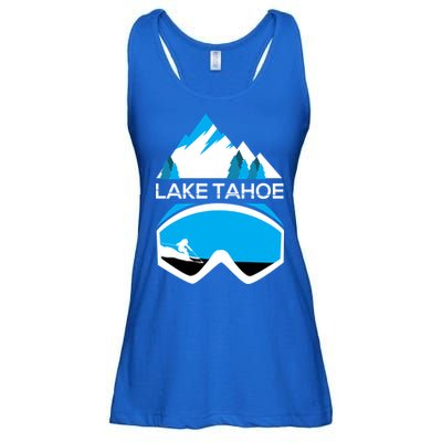Lake Tahoe California Gift Ski Goggles Skiing Gift Clothes Ladies Essential Flowy Tank