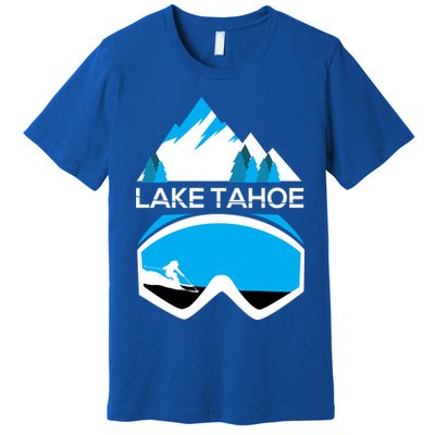 Lake Tahoe California Gift Ski Goggles Skiing Gift Clothes Premium T-Shirt