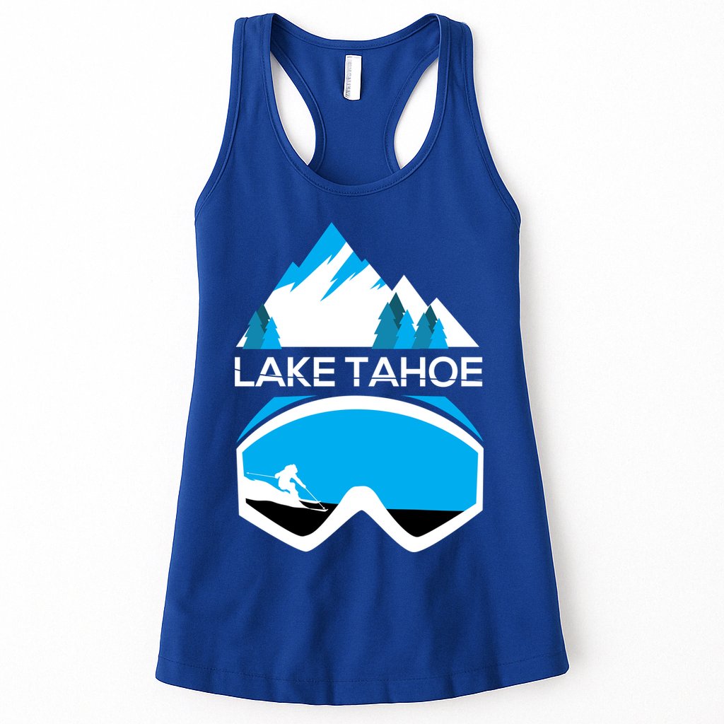 Lake Tahoe California Gift Ski Goggles Skiing Gift Clothes Womens Tank Top