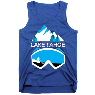 Lake Tahoe California Gift Ski Goggles Skiing Gift Clothes Tank Top