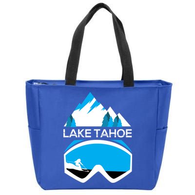 Lake Tahoe California Gift Ski Goggles Skiing Gift Clothes Zip Tote Bag