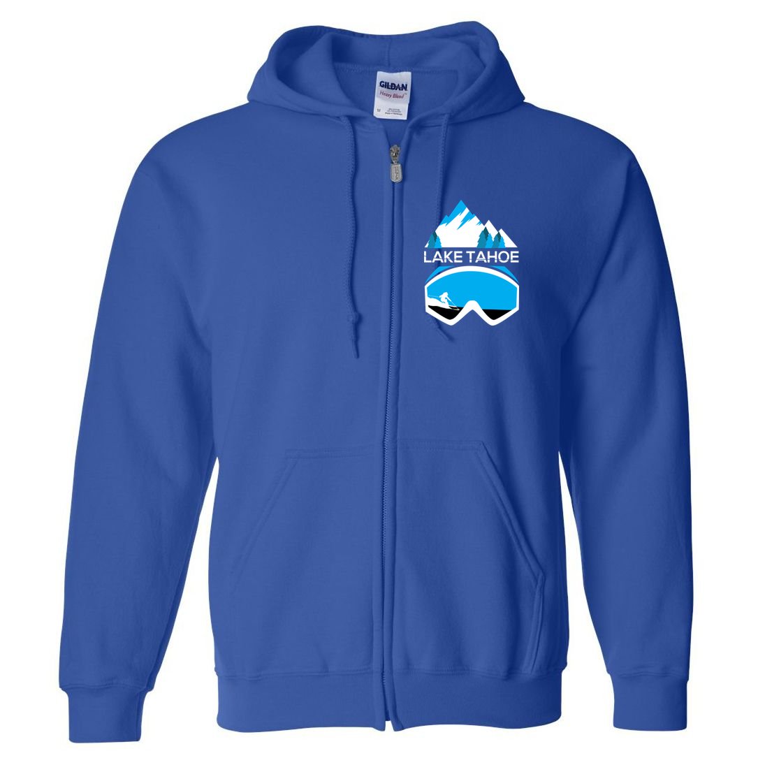 Lake Tahoe California Gift Ski Goggles Skiing Gift Clothes Full Zip Hoodie