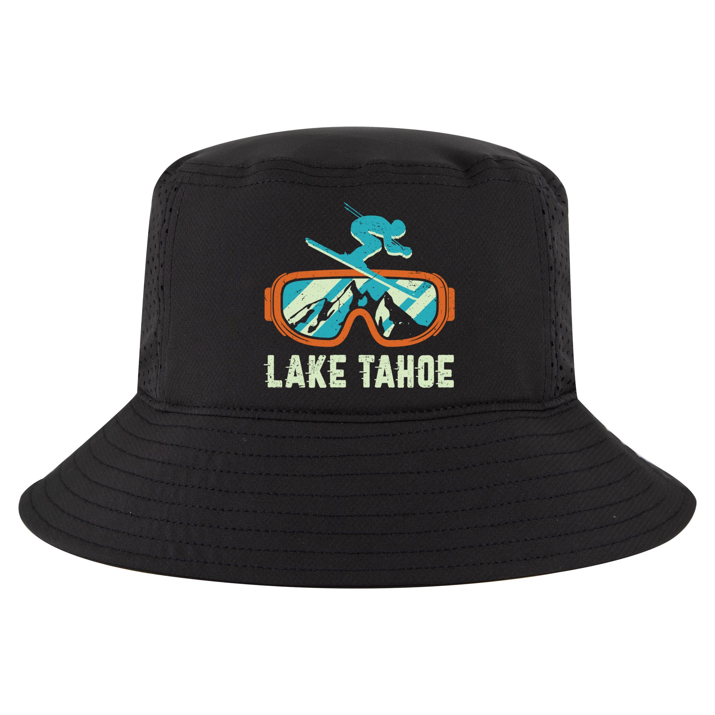 Lake Tahoe California Retro Vintage Skiing And Snowboarding Great Gift Cool Comfort Performance Bucket Hat
