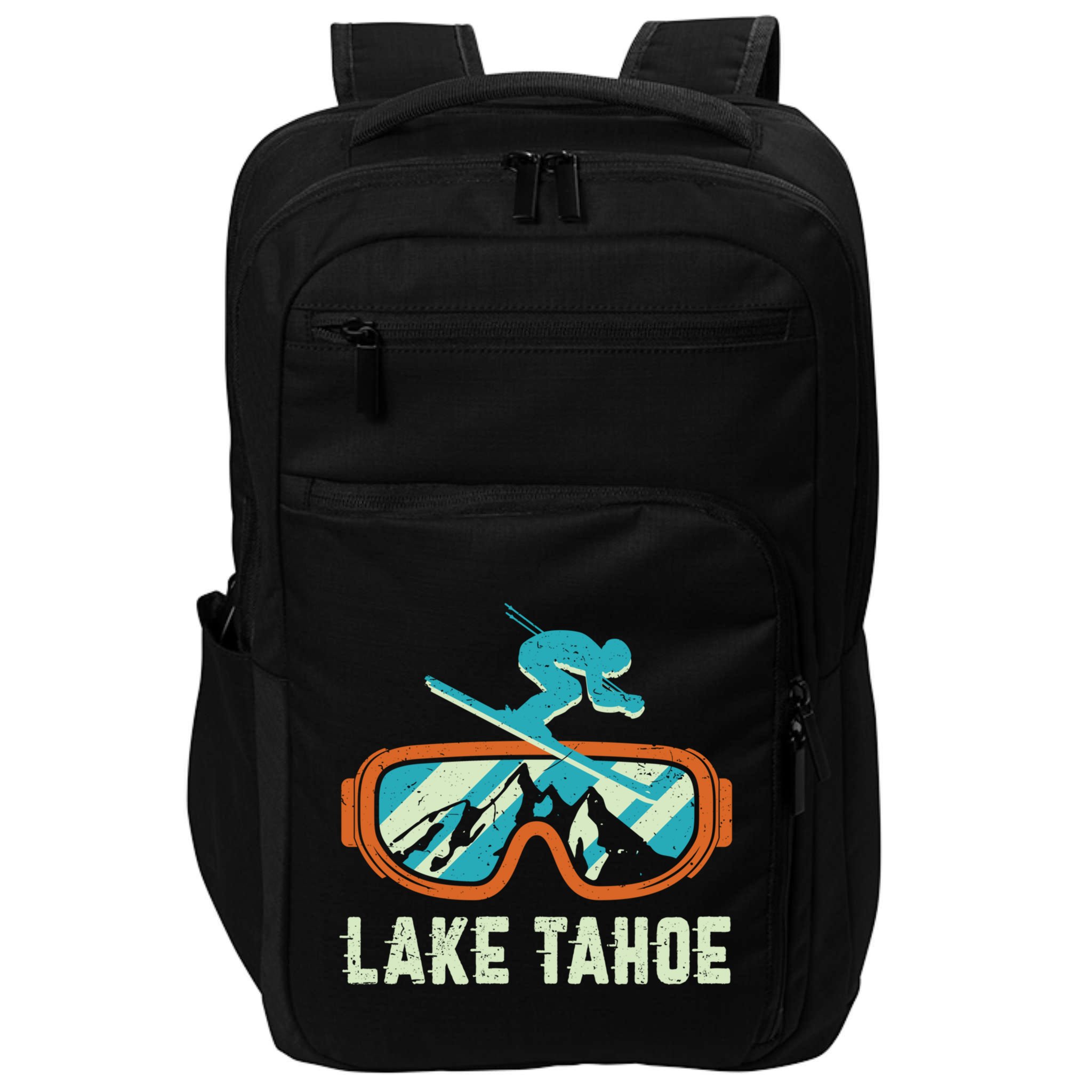 Lake Tahoe California Retro Vintage Skiing And Snowboarding Great Gift Impact Tech Backpack