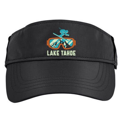 Lake Tahoe California Retro Vintage Skiing And Snowboarding Great Gift Adult Drive Performance Visor