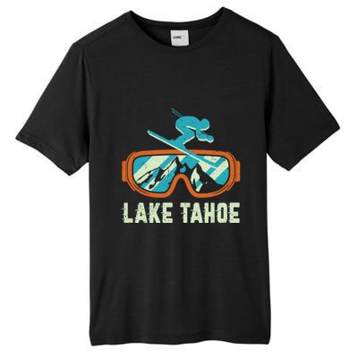 Lake Tahoe California Retro Vintage Skiing And Snowboarding Great Gift Tall Fusion ChromaSoft Performance T-Shirt