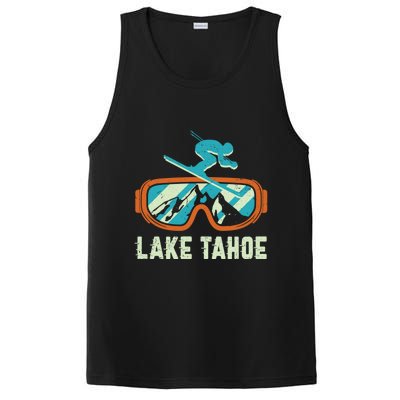 Lake Tahoe California Retro Vintage Skiing And Snowboarding Great Gift PosiCharge Competitor Tank