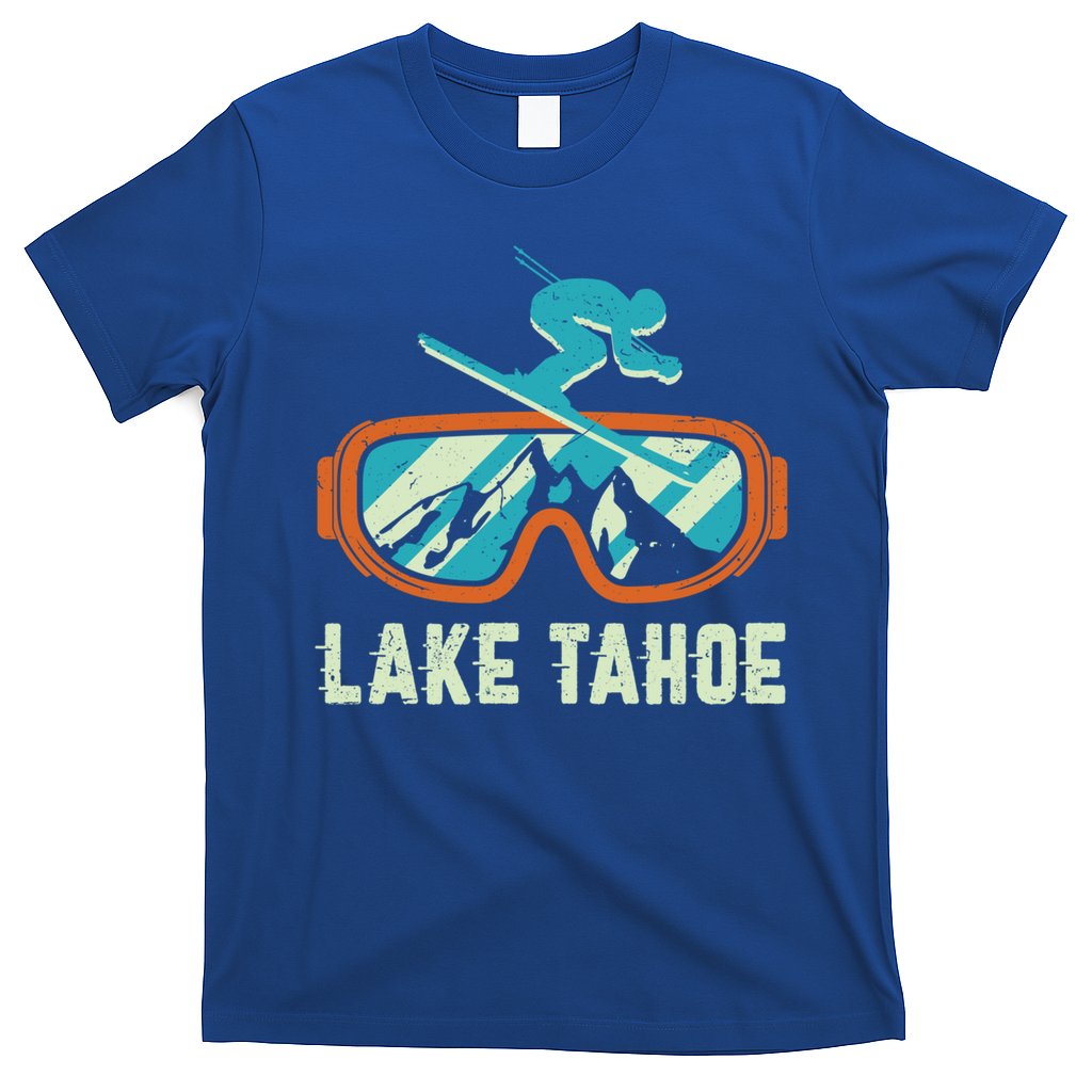 Lake Tahoe California Retro Vintage Skiing And Snowboarding Great Gift T-Shirt