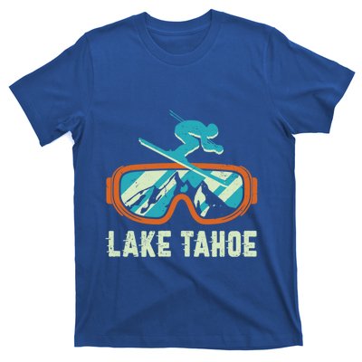 Lake Tahoe California Retro Vintage Skiing And Snowboarding Great Gift T-Shirt