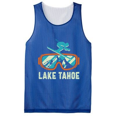 Lake Tahoe California Retro Vintage Skiing And Snowboarding Great Gift Mesh Reversible Basketball Jersey Tank