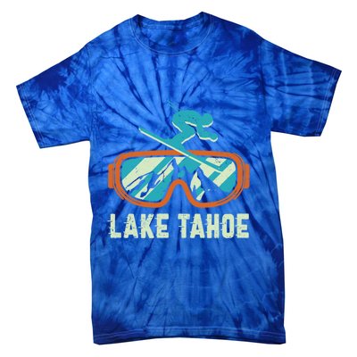 Lake Tahoe California Retro Vintage Skiing And Snowboarding Great Gift Tie-Dye T-Shirt