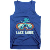 Lake Tahoe California Retro Vintage Skiing And Snowboarding Great Gift Tank Top