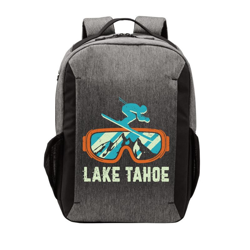Lake Tahoe California Retro Vintage Skiing And Snowboarding Great Gift Vector Backpack