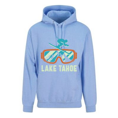 Lake Tahoe California Retro Vintage Skiing And Snowboarding Great Gift Unisex Surf Hoodie