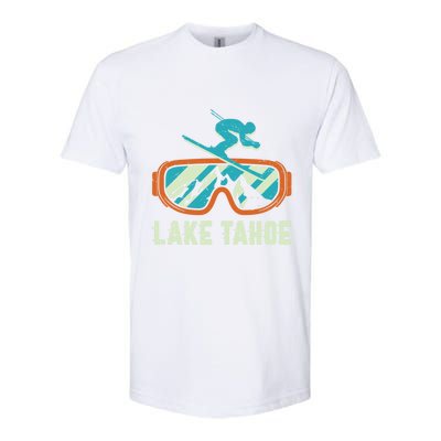 Lake Tahoe California Retro Vintage Skiing And Snowboarding Great Gift Softstyle® CVC T-Shirt