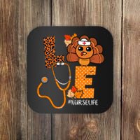 Love Thanksgiving Cute Nurse Life Coaster