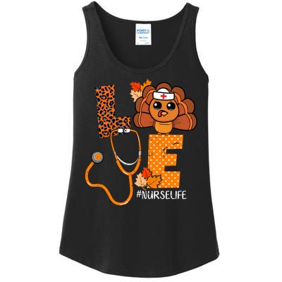 Love Thanksgiving Cute Nurse Life Ladies Essential Tank