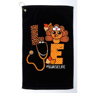 Love Thanksgiving Cute Nurse Life Platinum Collection Golf Towel