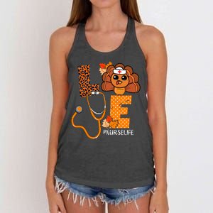 Love Thanksgiving Cute Nurse Life Women's Knotted Racerback Tank