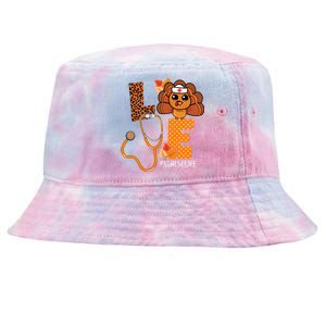 Love Thanksgiving Cute Nurse Life Tie-Dyed Bucket Hat