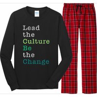 Lead The Culture Be The Change Funny Earth Day Long Sleeve Pajama Set