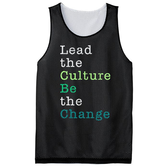 Lead The Culture Be The Change Funny Earth Day Mesh Reversible Basketball Jersey Tank