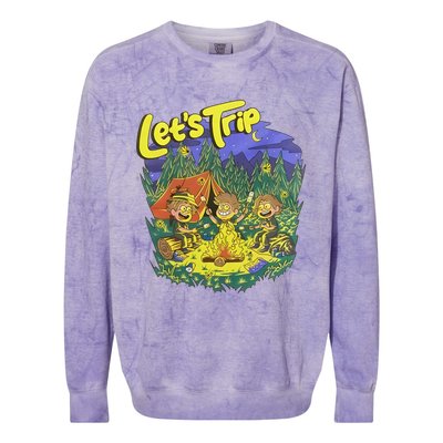 Let’S Trip Campfire Colorblast Crewneck Sweatshirt