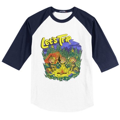 Let’S Trip Campfire Baseball Sleeve Shirt