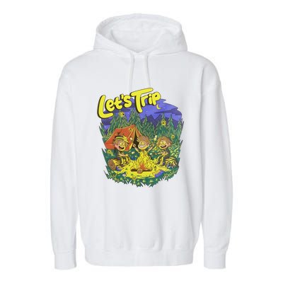 Let’S Trip Campfire Garment-Dyed Fleece Hoodie