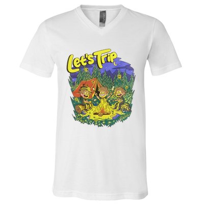 Let’S Trip Campfire V-Neck T-Shirt