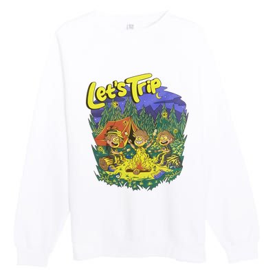 Let’S Trip Campfire Premium Crewneck Sweatshirt