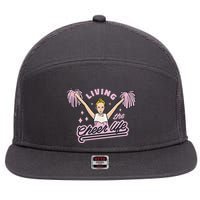 Living The Cheer Life 7 Panel Mesh Trucker Snapback Hat