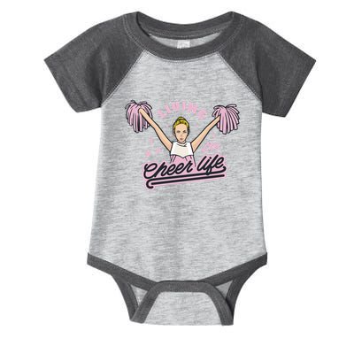 Living The Cheer Life Infant Baby Jersey Bodysuit